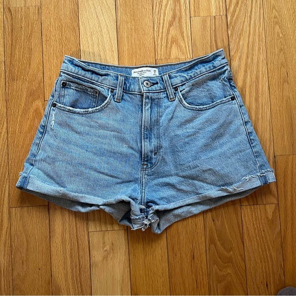 Abercrombie & Fitch Light Blue The Mom Short High Rise - Picture 5 of 7